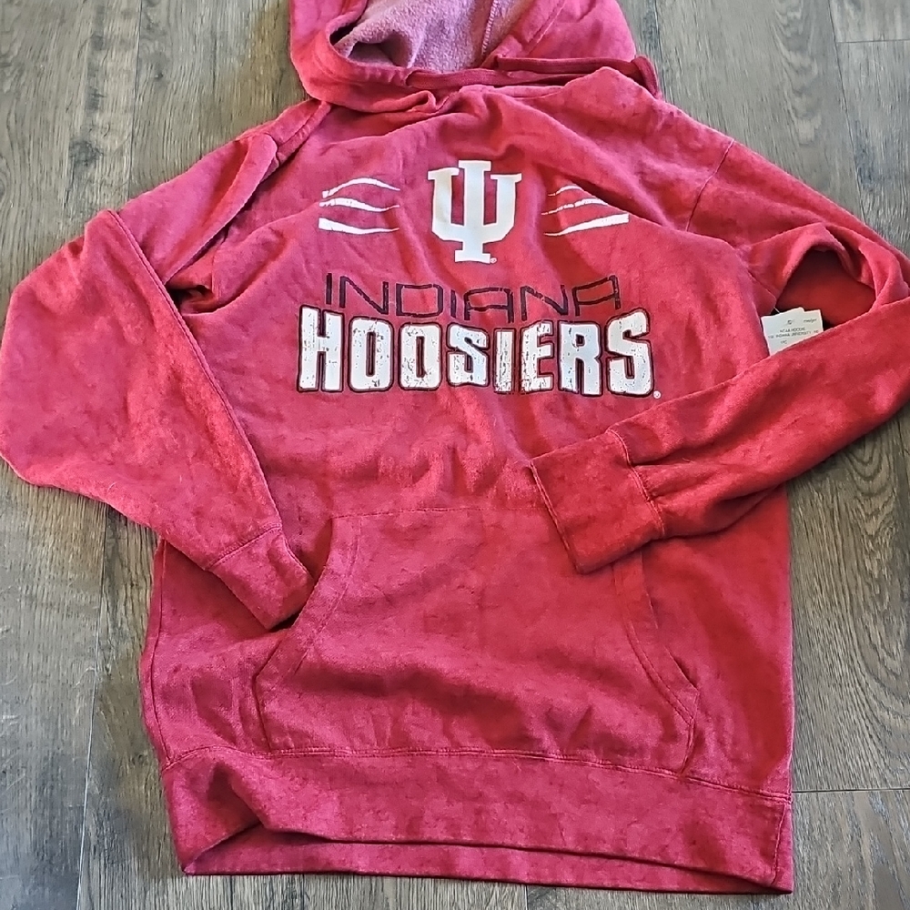 NWT Indiana University Hoosiers  Hoodie Sweatshirt Small College Maroon Red